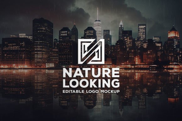 Download Logo Mockup on New York City Background - Logo mockup Collection