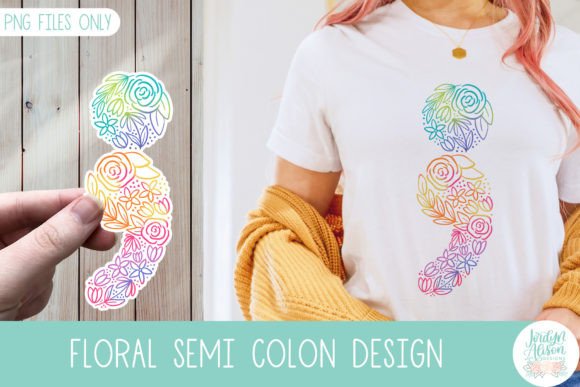 Download Floral Semi Colon PNG Sticker - Png sticker Collection