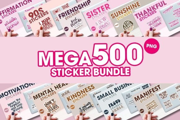 Download Mega Printable PNG Sticker Bundle - Png sticker Collection